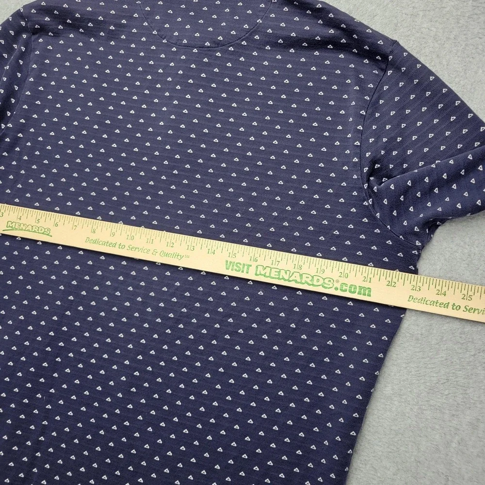 Polo Golf Ralph Lauren Polo Shirt Mens L Blue Geometric Pima Cotton Golf Top